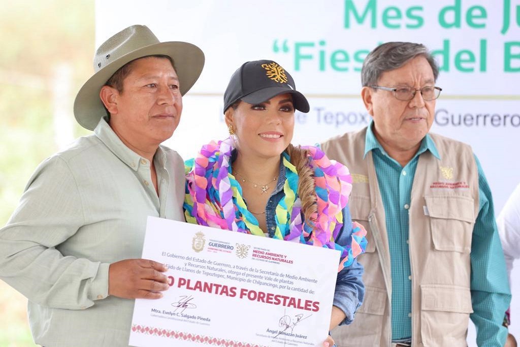 Encabeza Evelyn Salgado actividad de reforestación en Llanos de Tepoxtepec