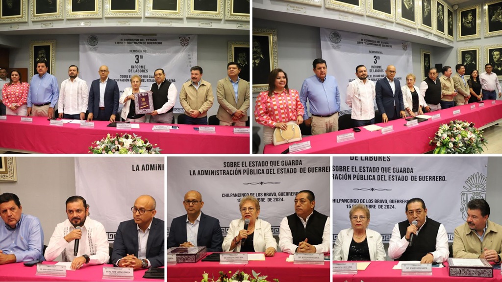 Recibe el Congreso el tercer informe de gobierno de Evelyn Salgado Pineda