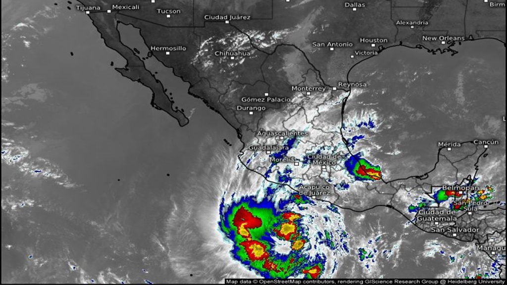 La SGIRPCGRO prevé la ocurrencia de lluvias fuertes para las próximas horas en Guerrero