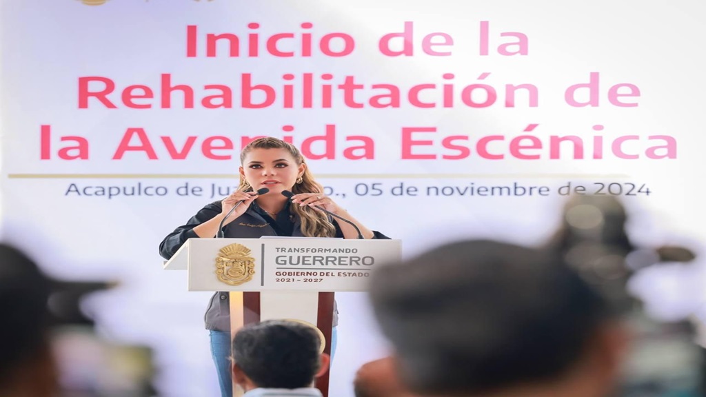 Evelyn Salgado da banderazo a los trabajos de la rehabilitación de la avenida Escénica