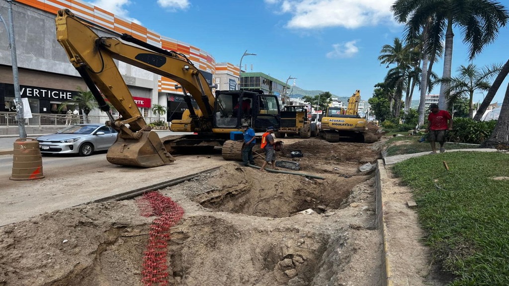 Avanzan obras de infraestructura hidrosanitaria en Acapulco; se destina una inversión superior a los 200 MDP