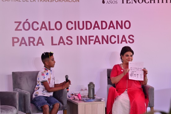 La infancia propone y el Gobierno cumple; Clara Brugada se compromete a transformar la ciudad tras encabezar inédita jornada infantil en el zócalo