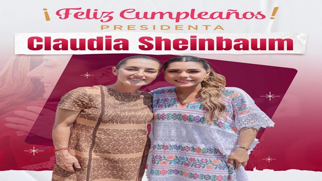 Evelyn Salgado felicita a Claudia Sheinbaum por su cumpleaños desde Guerrero