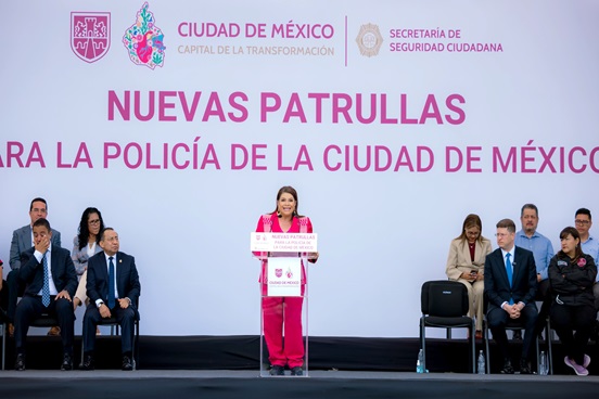 Entrega Clara Brugada 3 mil 500 patrullas, con una inversión de 7 mil 460 mdp, para fortalecer la estrategia de seguridad en la Ciudad