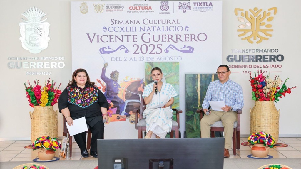 Anuncia Evelyn Salgado Semana Cultural “Vicente Guerrero” 2025 en Tixtla