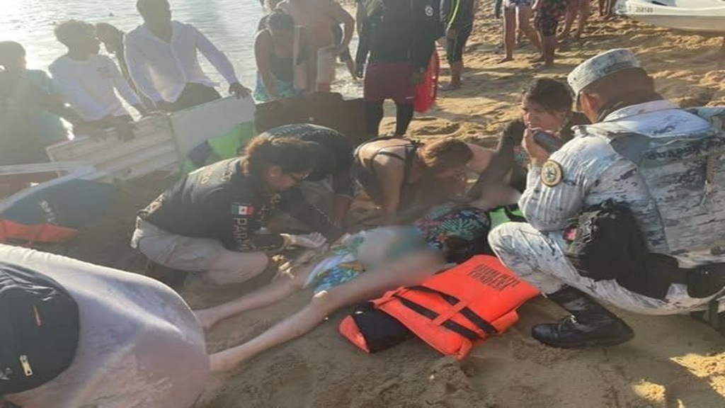 Gobierno del Estado brinda atención inmediata a joven lesionada en Playa Condesa