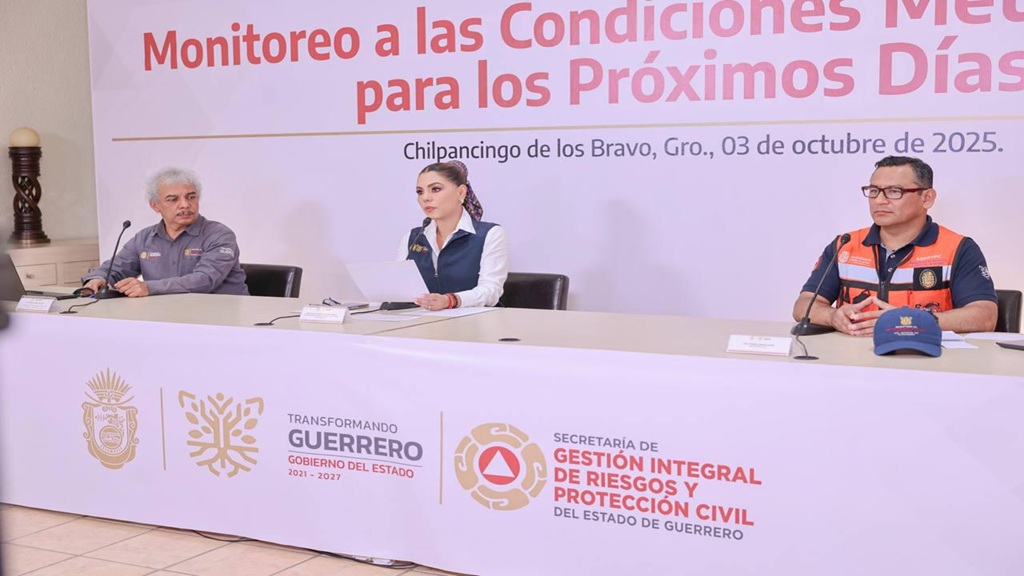 Activa Evelyn Salgado protocolos ante lluvias intensas en Guerrero 