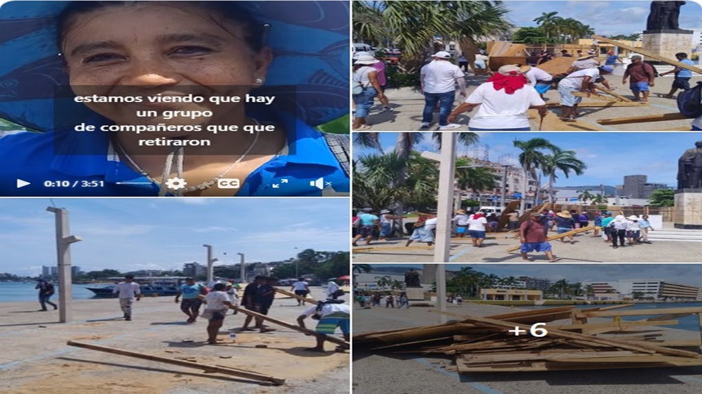 Libera el Frente de Prestadores de Servicios Turísticos de Acapulco el tapizado que obstruía la vista a la bahía