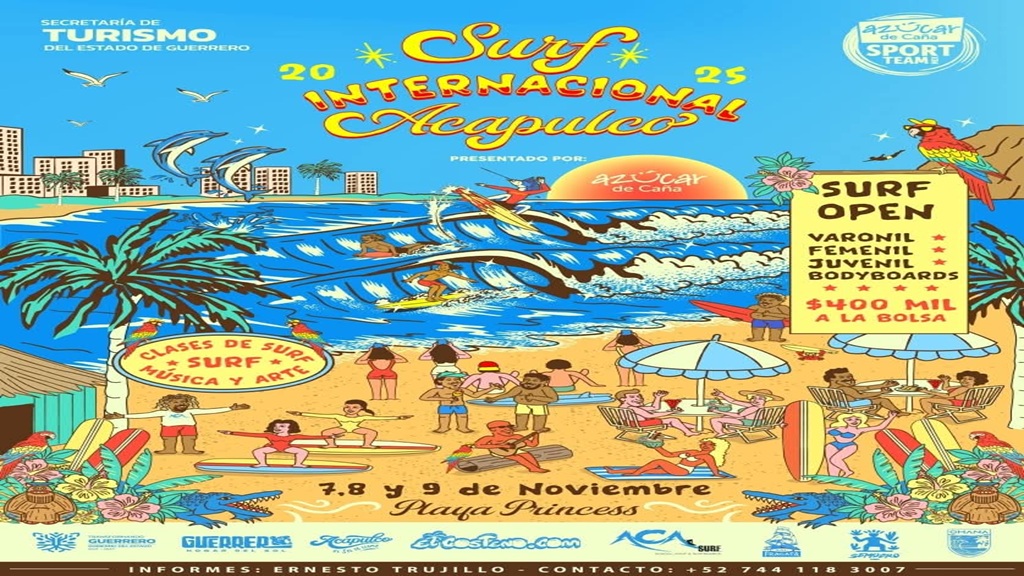 Acapulco se prepara para recibir el Surf  Internacional en playa Princess