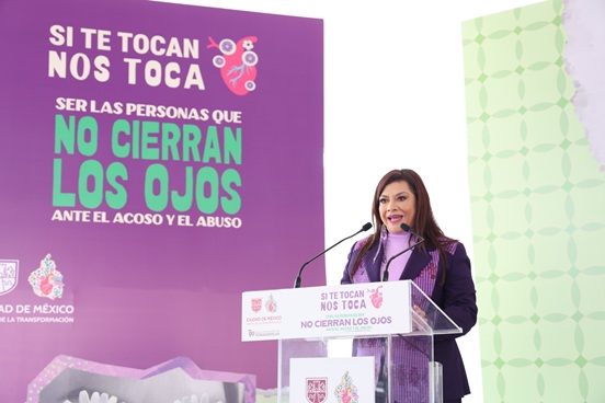 Clara Brugada pone en marcha la campaña “Si te tocan nos toca” para consolidar a la Ciudad de México como un territorio libre de violencia contra las mujeres