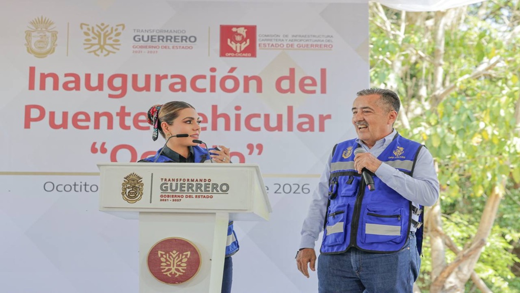 Cumple Evelyn Salgado con obras carreteras en la sierra de Chilpancingo