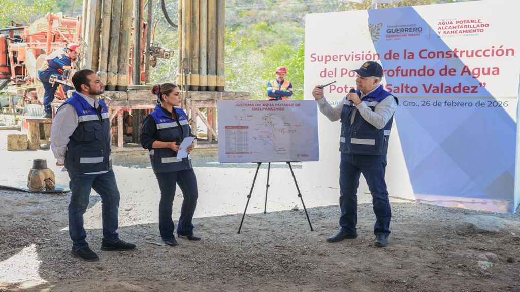 Supervisa Evelyn Salgado construcción de pozo profundo para ampliar abasto de agua en Chilpancingo