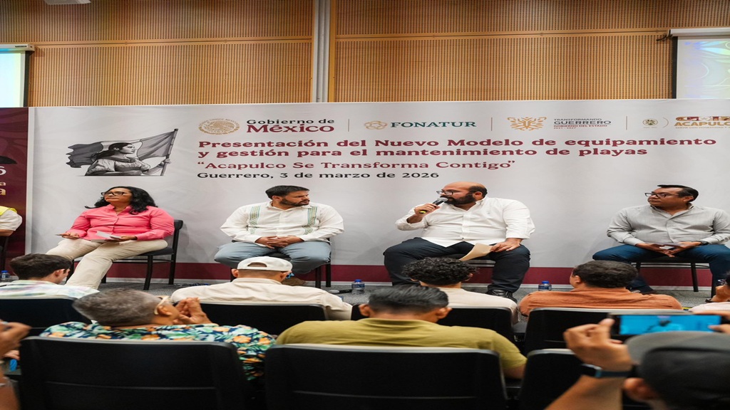 Presentan Nuevo Modelo de Equipamiento y Gestión para el Mantenimiento de Playas en Acapulco