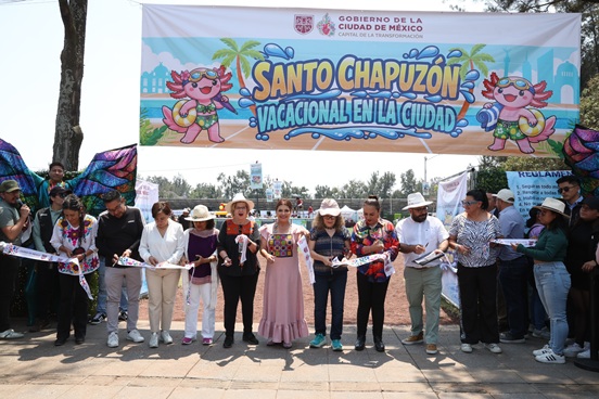 Inaugura Clara Brugada Santo Chapuzón Vacacional en utopía Magdalena Mixiuhca